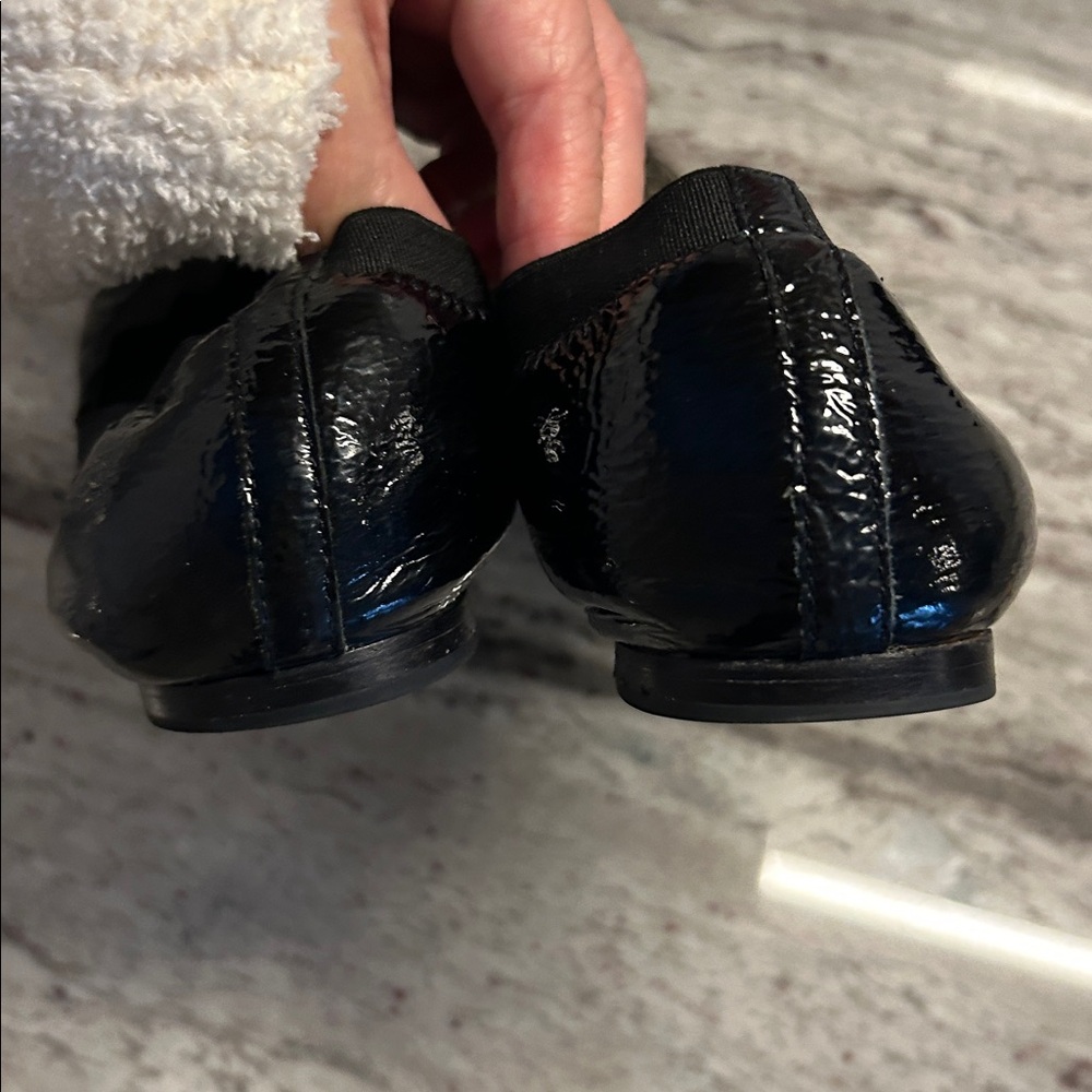 Tory Burch Caroline Black Patent, Ballet Flats. Size 10.5 - Picture 4 of 7